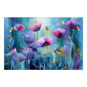 Poster Jardin du crépuscule : Pavois et ailes d'or