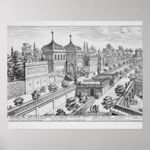 Poster Jardin du duc de Parme sur la colline du Palatin,