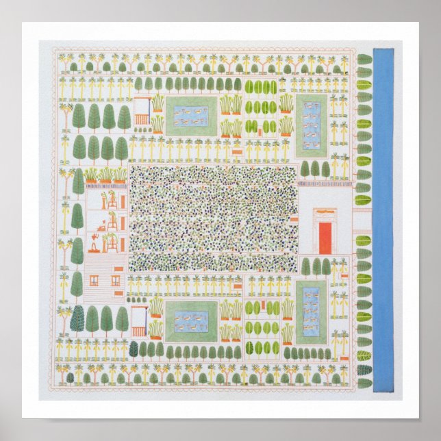 Poster Jardin d'un Dignitaire égyptien de haut rang, de (Devant)