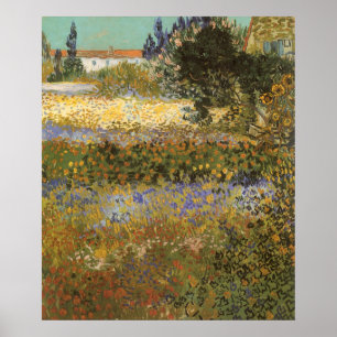 Poster Jardin fleuri par Vincent van Gogh