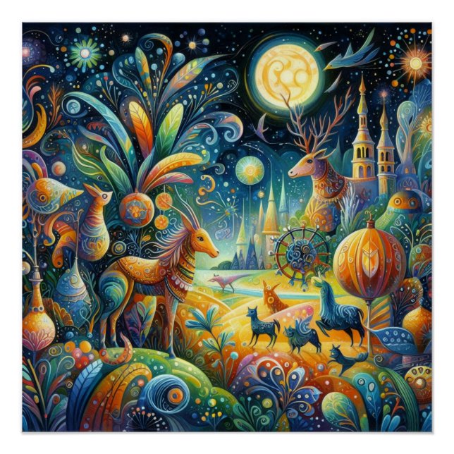 Poster Jardin lunaire (Devant)