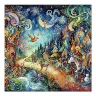 Poster Jardin lunaire