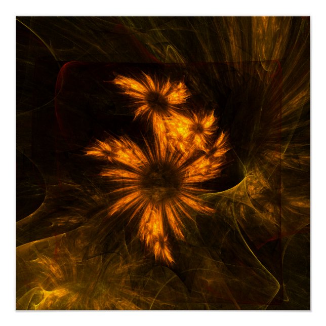 Poster Jardin mystique Art Abstrait (Devant)