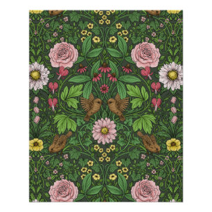 Poster Jardin sauvage en vert