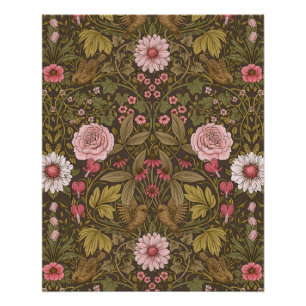 Poster Jardin sauvage sur café brun