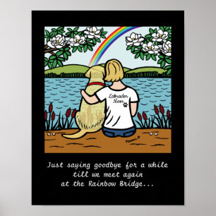 Poster jaune Labrador Angel et maman Blonde S