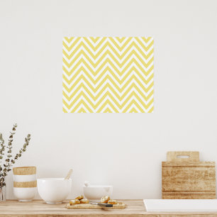 Poster Jaune Zigzag, Jaune Chevron, Motif géométrique