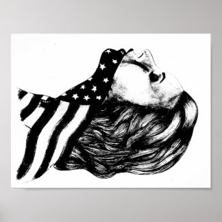 Poster Jaws of Liberty - American Girl
