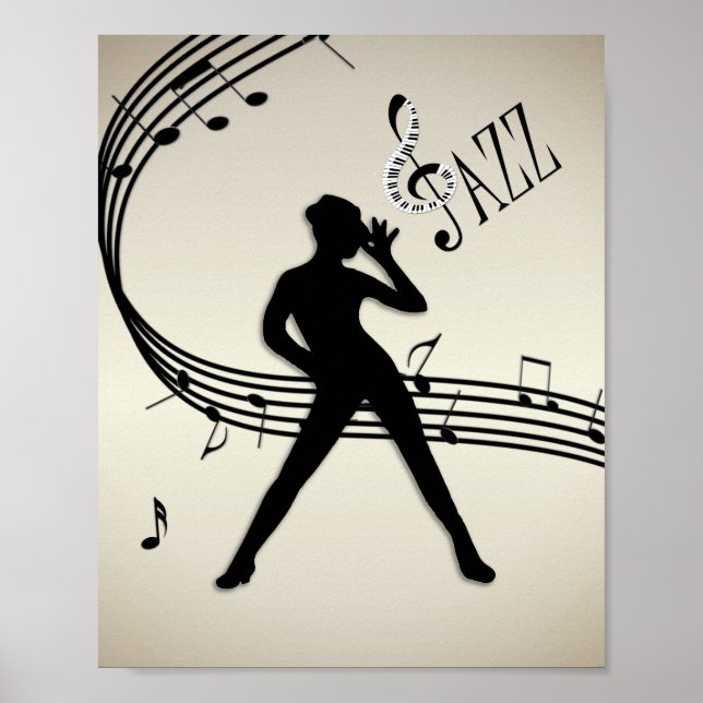 Poster Jazz Dance Golden Music (Devant)