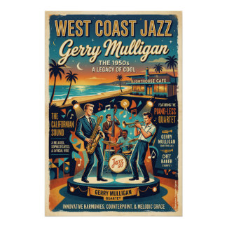Poster Jazz de la côte ouest – Gerry Mulligan