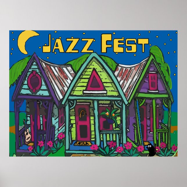 Poster Jazz Fest Cottages Orléans (Devant)
