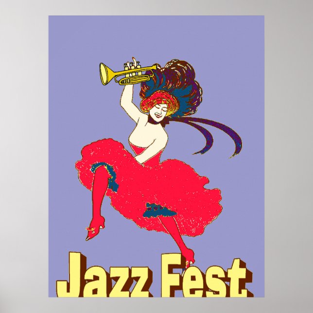Poster Jazz Fest Lady with Horn (Devant)