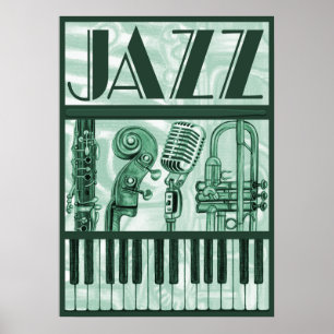 Poster Jazz Green