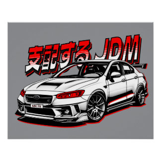 Poster JDM Dominateur voiture style Anime