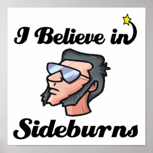 Poster je crois en les sideburns