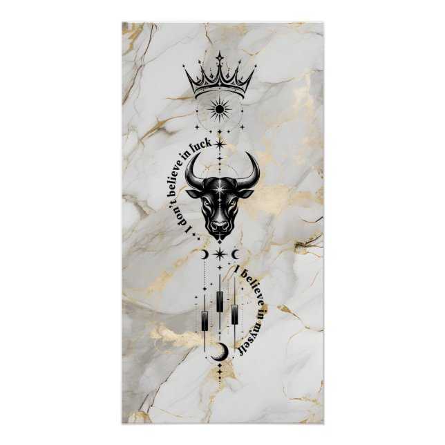 Poster Je crois en moi-même trader premium (Devant)