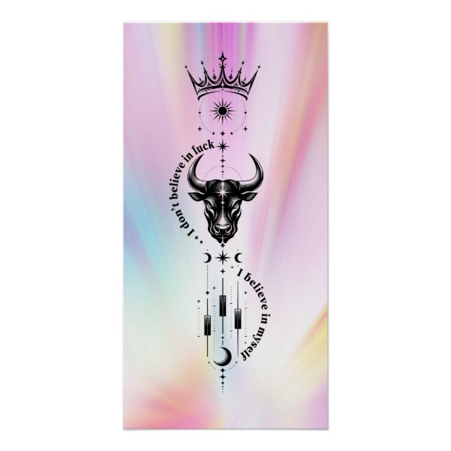 Poster Je crois en moi Symbole de Trader Aura Pastel (Devant)