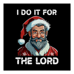 Poster Je le fais pour le Seigneur Cadeau de Noël chrétie