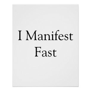 Poster Je manifeste une inspiration de manifestation spir