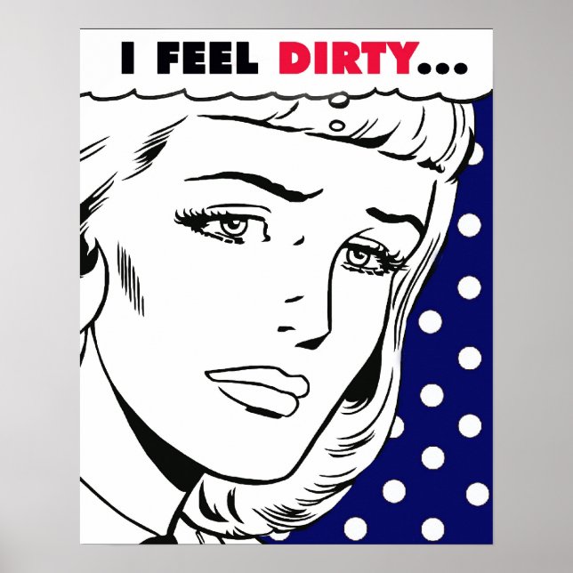 Poster Je Me Sens Dirty Cartoon Girl (Devant)