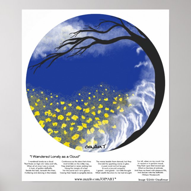 Poster Je me suis promené seul comme un Mandala Cloud (Devant)