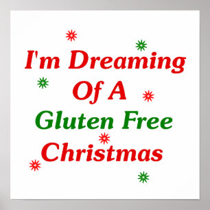 Poster Je rêve d'un Noël sans gluten