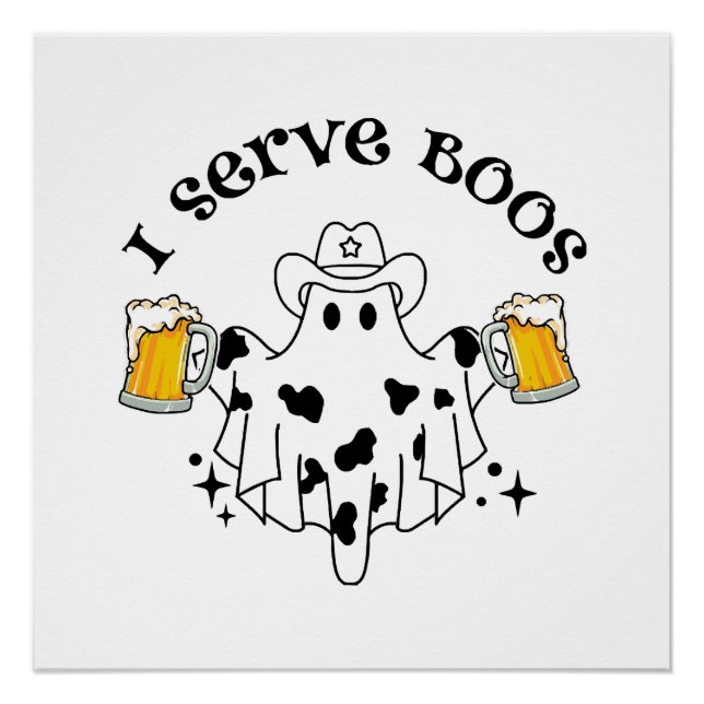 Poster Je sers des Boos ! Barman effrayant  (Devant)
