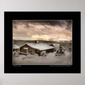 Poster Je suis allé à l'affiche Woods, Thoreau