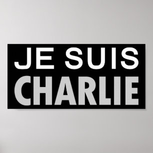 Poster JE SUIS CHARLIE - peuple d'unité nationale