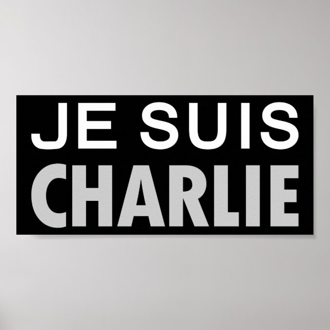 Poster JE SUIS CHARLIE - peuple d'unité nationale (Devant)