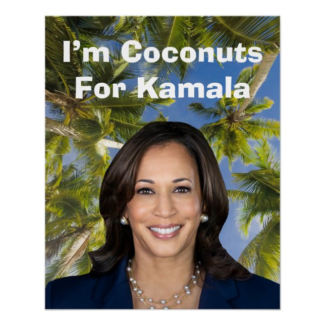 Poster Je suis des noix de coco pour Kamala (Devant)