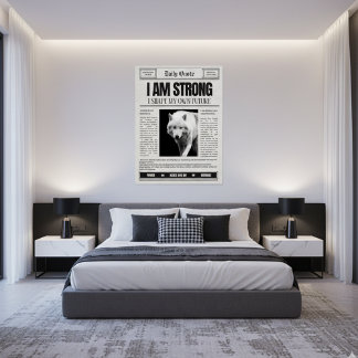 Poster Je suis fort, Citation quotidienne, Affirmation