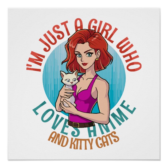 Poster Je suis juste une fille qui aime les chats (Devant)