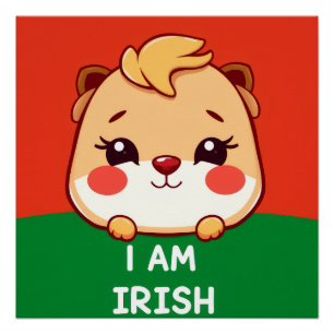 Poster Je suis un animal mignon irlandais