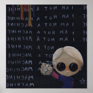 Poster je suis une copie d'art de machine