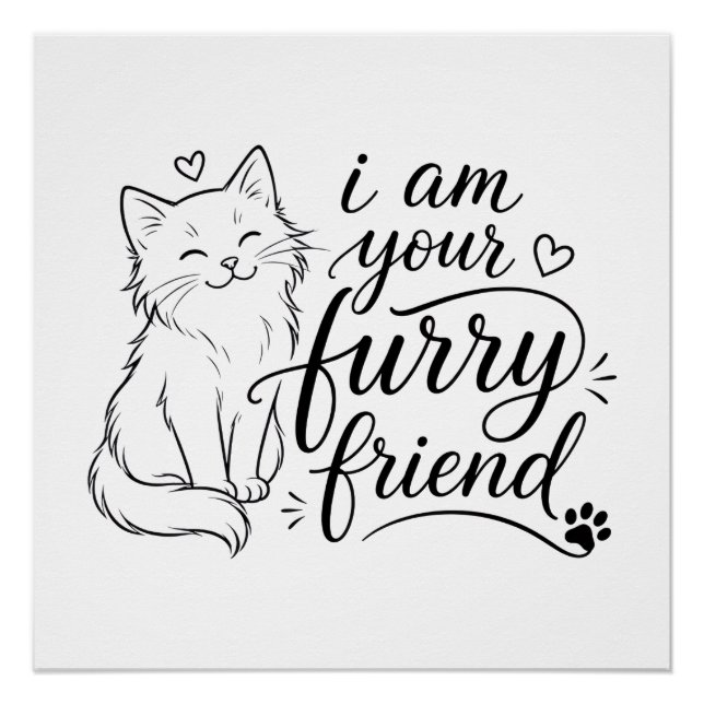Poster Je Suis Votre Ami à Fourrure Design de Chien Migno (Devant)