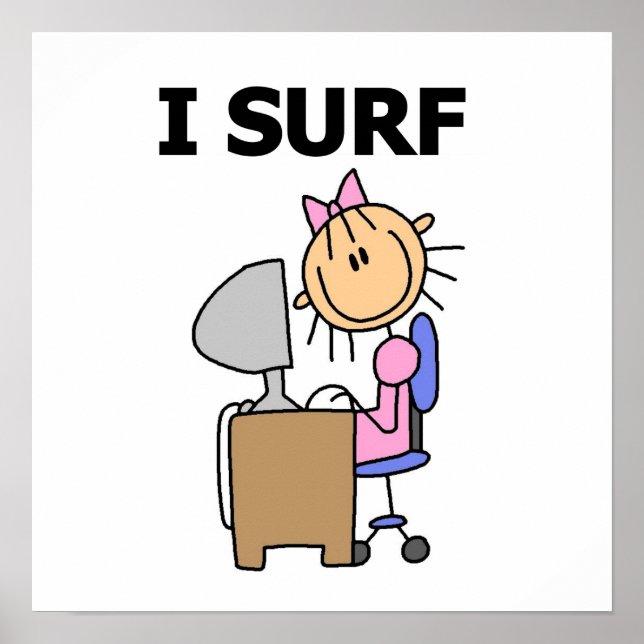 Poster Je Surf le Web (Devant)