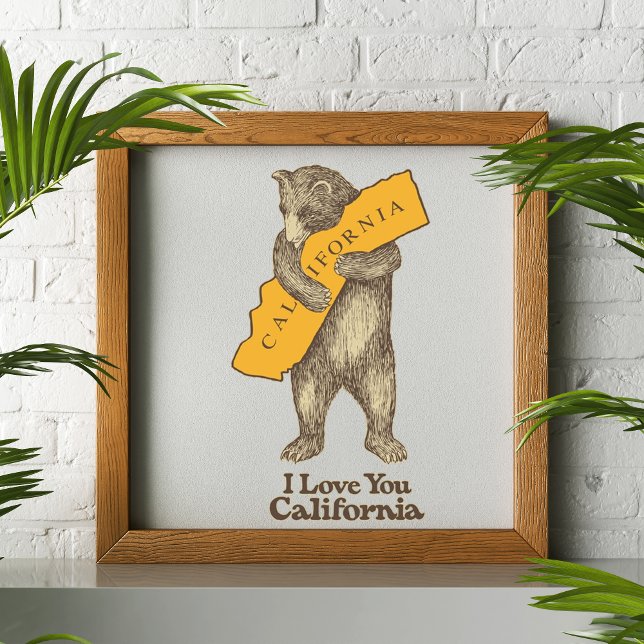 Poster Je T'Aime Californie (Créateur téléchargé)