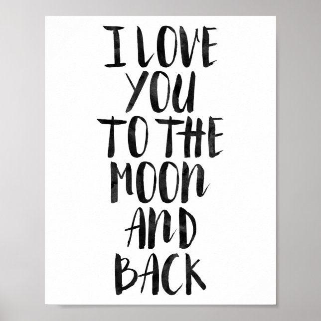 Poster Je t'aime jusqu'à la lune et retour (Devant)