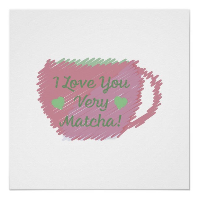 Poster Je t'aime très Matcha (Devant)