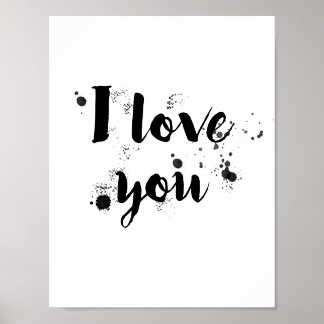 Poster Je vous aime - Minimaliste (Devant)