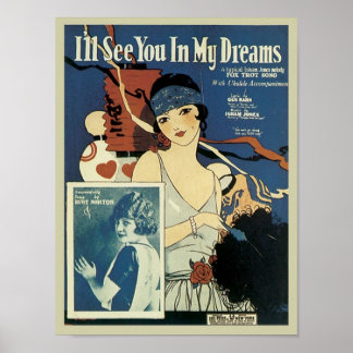 Poster Je vous verrai dans la couverture Vintage de mon l