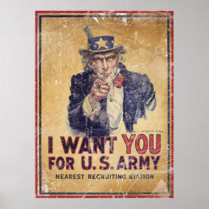 Poster Je vous veux pour l'armée américaine
