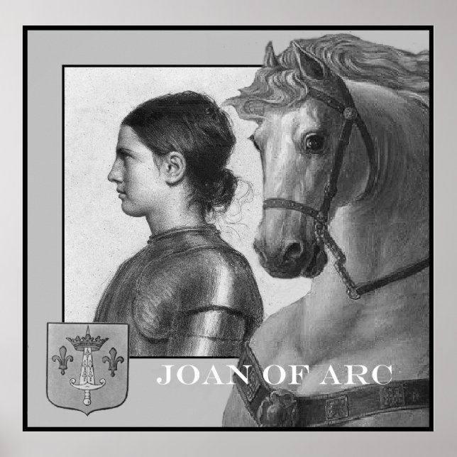 Poster Jeanne d'Arc et son cheval de guerre (Devant)