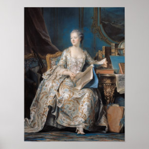 Poster Jeanne Poisson la marquise de Pompadour, 1755
