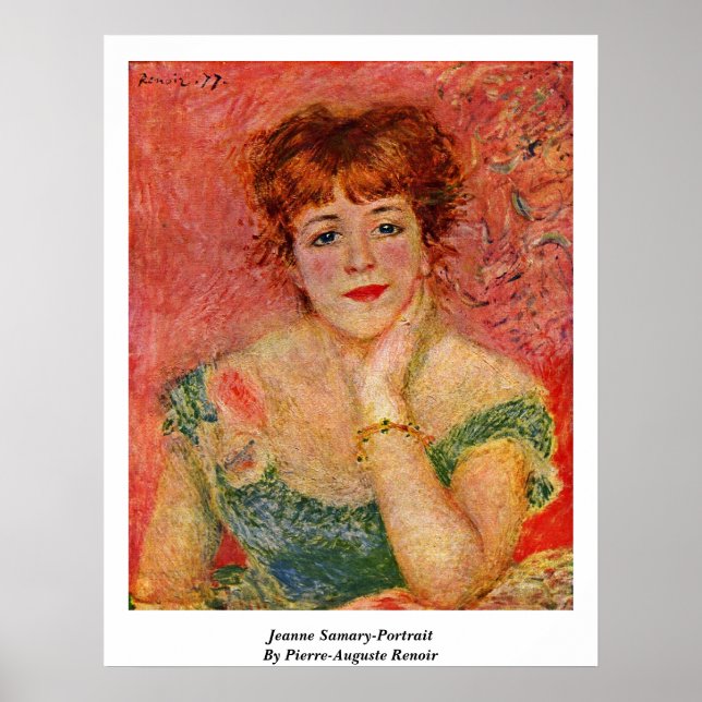Poster Jeanne Samary-Portrait By Pierre-Auguste Renoir (Devant)
