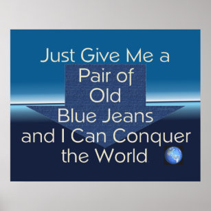 Poster Jeans Bleus Vieux