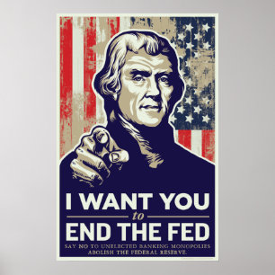 Poster Jefferson Finit L'Affiche De La Fed