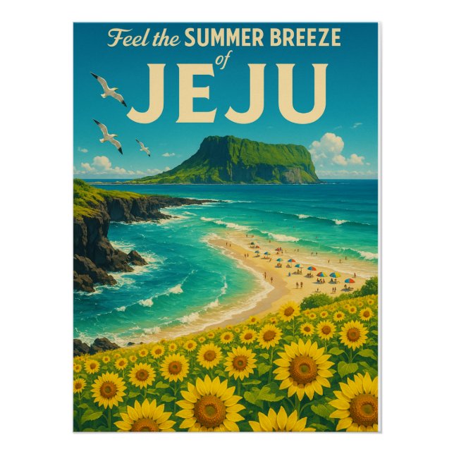 Poster Jeju Summer Paradise" - Été en Corée (Devant)
