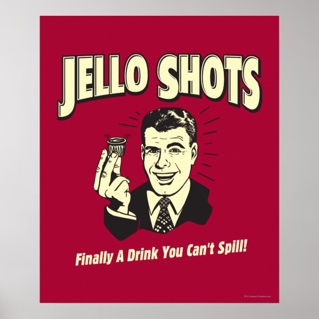 Poster Jello Shots : Boire Vous ne pouvez pas déverser (Devant)